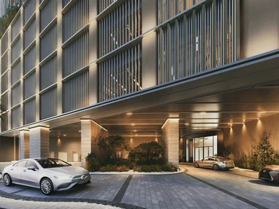 Wohnanlage New high-rise residence One River Point with swimming pools on the canal front, close to Burj Khalifa, Business Bay, Dubai, UAE