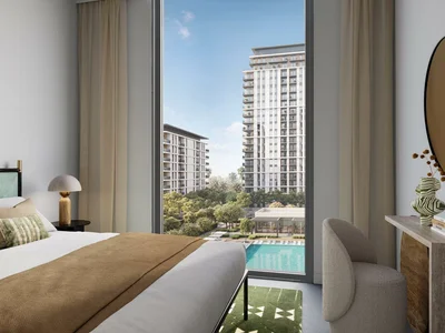 Residential complex New Park Lane Residence with a swimming pool and green areas, Dubai Hills, Dubai, UAE