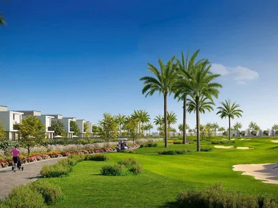 Complexe résidentiel New complex of luxury villas Fairway Villas with a golf course and restaurants, Emaar South, Dubai, UAE