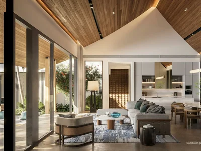 Complexe résidentiel Luxury villas in Thai traditional architectural style, with swimming pools, surrounded by greenery, Phuket, Thailand