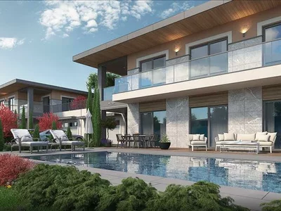Wohnanlage New complex of villas with swimming pools and around-the-clock security close to a highway, Istanbul, Turkey