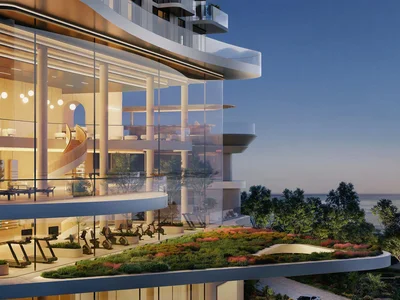 Residential complex Luxury penthouse with a private pool and a panoramic gardens in new Sensia Residence with lounge and co-working spaces, Port Rashid, Dubai