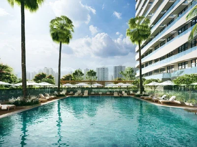 Complejo residencial New residence Adeba with a swimming pool and a spa center close to the airport, Al Jaddaf, Dubai, UAE