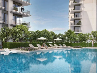 Wohnanlage New ES Golf Verge Residence with a swimming pool, a golf course and a clubhouse, Emaar South, Dubai, UAE