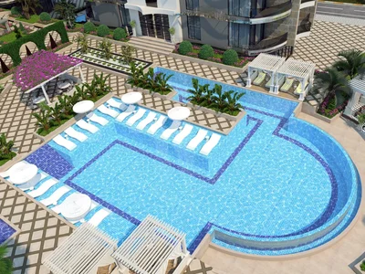 Zespół mieszkaniowy Residential complex with swimming pools and large spa centre, 100 meters to the sea, Tosmur, Alanya, Turkey
