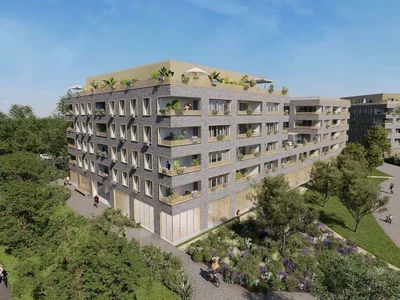 New residential complex next to the park in Creteil, Ile-de-France, France