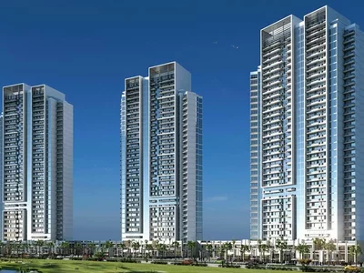 Zespół mieszkaniowy New residence Bellavista with parks and tennis courts close to Palm Jumeirah and Dubai Marina, Damac Hills, Dubai, UAE