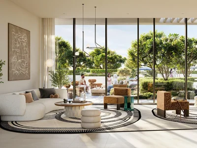 Residential complex Townhouses with roof-top terraces in the new Altan Residence with an infinity pool, in the prestigious area of Green Gate District, Dubai, UAE
