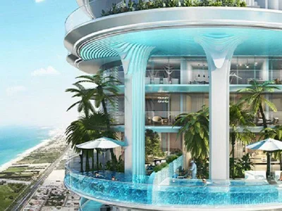 Жилой комплекс Новая высотная резиденция Damac Casa с бассейнами и садами, Dubai Media city, Дубай, ОАЭ