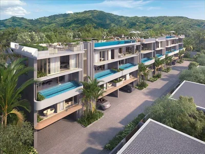 Residential complex Gated complex of townhouses with swimming pools on the first sea line, Bang Tao, Phuket, Thailand