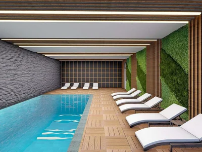 Wohnanlage New residence with swimming pools, security and a tennis court close to the sea, Demirtaş, Turkey