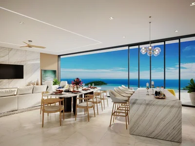 Zespół mieszkaniowy New residential complex of villas with swimming pools and sea views, 8 minutes drive to Bo Phut beach, Samui, Thailand