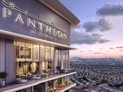 Zespół mieszkaniowy Penthouses in the new residential complex Voxa with swimming pools, a garden and a mini golf, JVT, Dubai, UAE