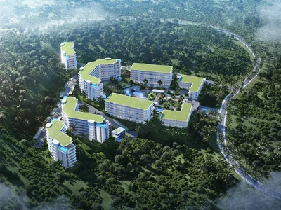 Complexe résidentiel New residence with swimming pools and lounge areas not far from Layan Beach, Phuket, Thailand