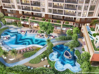 Zespół mieszkaniowy New residence with a swimming pool and a co-working area at 800 meters from Kata Beach, Phuket, Thailand