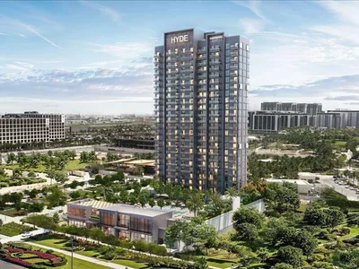 Zespół mieszkaniowy New Hyde Residences with swimming pools and wellness centers close to the shopping mall, Dubai Hills, Dubai, UAE