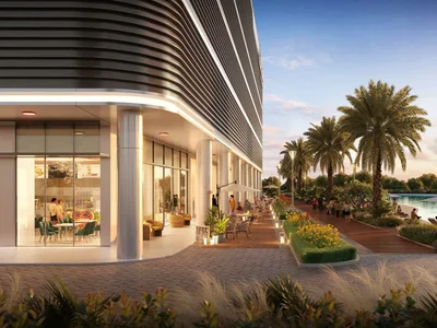 Wohnanlage New high-rise residence Claydon House with three swimming pools, a lagoon and a promenade, Nad Al Sheba 1, Dubai, UAE