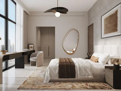 Complejo residencial New residence Avenue Park Towers with swimming pools and a park close to a metro station and the international airport, Wasl 1, Dubai, UAE