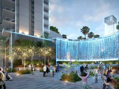 Zespół mieszkaniowy New residence Golf Gate with swimming pools and a golf club in the prestigious area of DAMAC Hills, Dubai, UAE