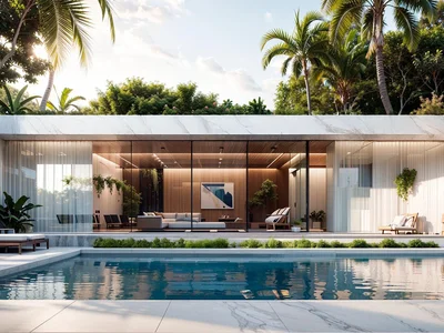 Wohnanlage New villas with pools and ocean views in Jimbaran, Bali, Indonesia