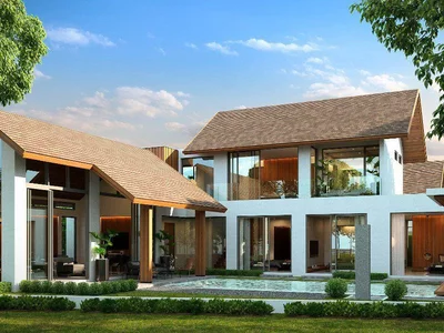 Zespół mieszkaniowy Complex of villas with swimming pools and gardens close to Layan Beach, Phuket, Thailand