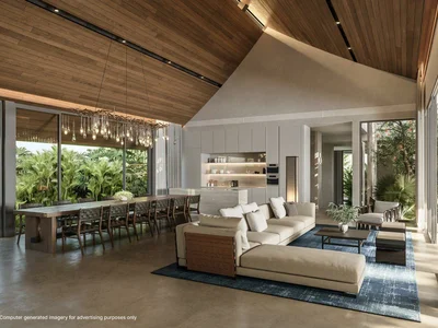 Complexe résidentiel Luxury villas in Thai traditional architectural style, with swimming pools, surrounded by greenery, Phuket, Thailand