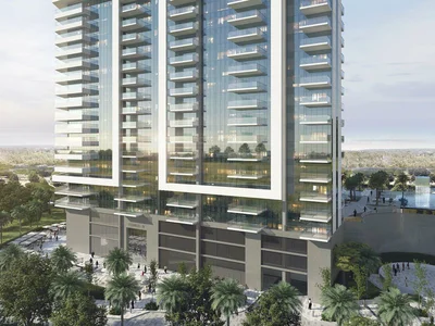 Zespół mieszkaniowy New residence Golf Gate with swimming pools and a golf club in the prestigious area of DAMAC Hills, Dubai, UAE