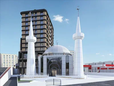 Zespół mieszkaniowy Guarded residence with a swimming pool and a gym close to a metro station, Istanbul, Turkey