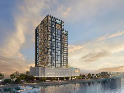 Zespół mieszkaniowy New residence Crestmark on the bank of the canal, near the places of interest, Business Bay, Dubai, UAE