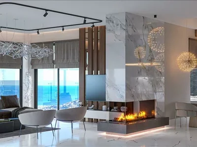 Residential complex New complex of villas with swimming pools and panoramic views close to the sea and the city center of Alanya, Turkey