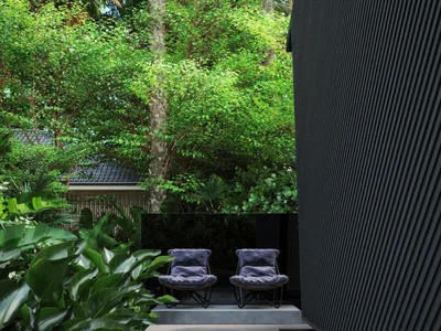 Zespół mieszkaniowy New residential complex of stylish townhouses with swimming pools in Bukit, Bali, Indonesia