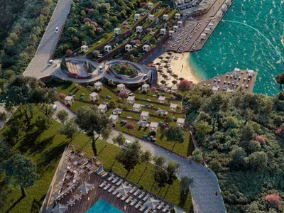 Zespół mieszkaniowy Three-level houses in a residential complex with a private beach, a marina, a wide range of services in Bodrum, Mugla, Turkey