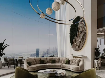 Residential complex Canal Crown — residential complex by DAMAC with swimming pools, aqua fitness equipment and observation deck in Business Bay, Dubai