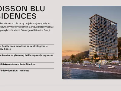 Complexe résidentiel Hotel rooms at Radisson Blu Residences Batumi.