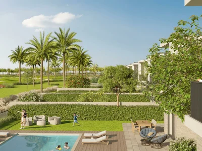 Complexe résidentiel New complex of luxury villas Fairway Villas with a golf course and restaurants, Emaar South, Dubai, UAE