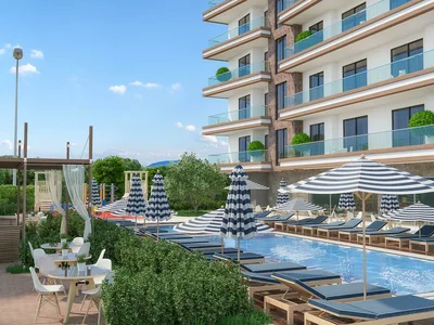 Zespół mieszkaniowy Residential complex with swimming pool, gym and barbecue area, 300 meters to the sea, Mahmutlar, Turkey