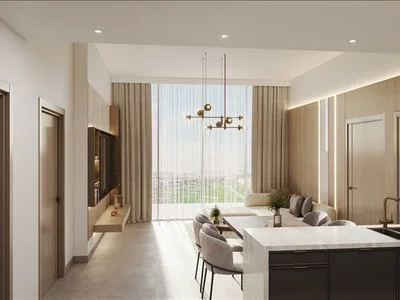 Complejo residencial New complex of furnished apartments Fairway Residences with swimming pools and views of the golf course, Dubai Sports City, Dubai, UAE