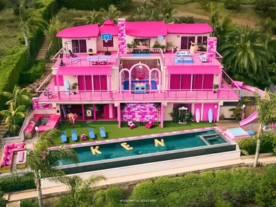 Every girl's dream—a Barbie house appeared in Malibu 