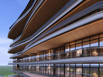 Residential complex New Sofitel Residences with a swimming pool and a wellness center close to Burj Khalifa, Downtown Dubai, UAE