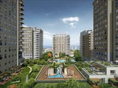 Жилой комплекс Новая резиденция с бассейнами, зелеными зонами и спа-центром рядом с автомагистралями, Стамбул, Турция