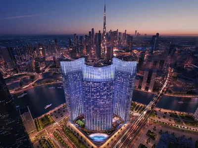 Жилой комплекс Новый жилой комплекс Skyrise с пляжем, бассейнами и полем для гольфа рядом с Бурдж Халифа, Business Bay, Дубай, ОАЭ