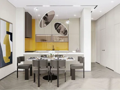 Complexe résidentiel New high-rise Sapphire Residence with swimming pools, a spa center and a co-working area near the canal and a highway, Al Safa, Dubai, UAE