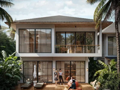 Zespół mieszkaniowy New villa with a view of the jungles in a residential complex with co-working areas, 5 minutes from the center of Ubud, Bali, Indonesia