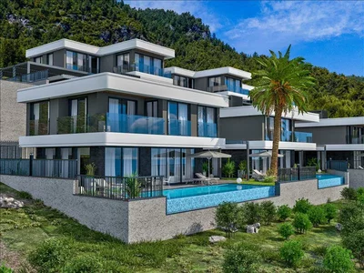 Wohnanlage New complex of villas with swimming pools and panoramic views close to the sea and the city center of Alanya, Turkey