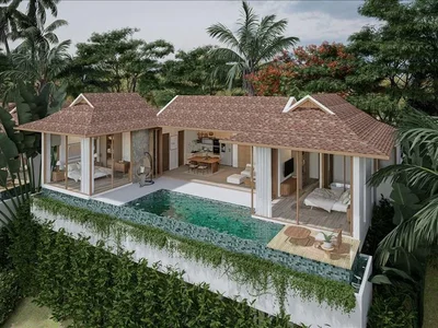 Complexe résidentiel Gated complex of villas with swimming pools at 400 meters from the coast, Samui, Thailand