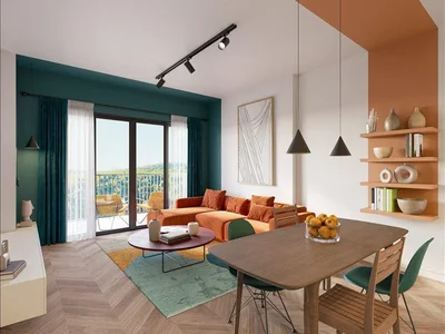 Zespół mieszkaniowy New residence with a swimming pool and a concierge service at 100 meters from the sea, Mersin, Turkey