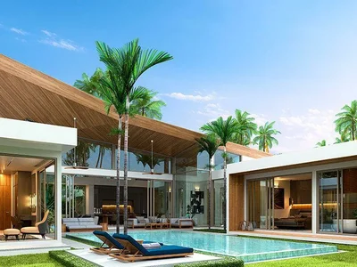 Complexe résidentiel New residential complex of villas with swimming pools and a shared fitness center in Phuket, Thailand