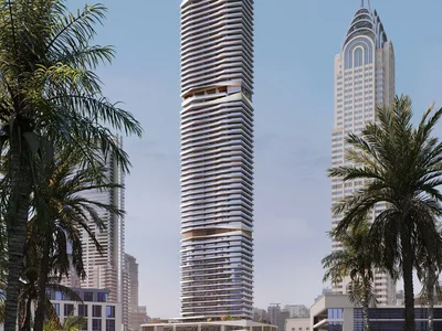 Zespół mieszkaniowy New high-rise residence Iconic Tower with swimming pools and panoramic sea views, Al Sufouh, Dubai, UAE