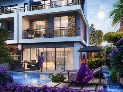 Complexe résidentiel New complex of townhouses Violet with swimming pools, a water park and a beach, Damac Hills, Dubai, UAE