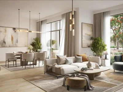 Wohnanlage New Odessa Residence with a swimming pool, tennis courts and lounge areas 5 minutes away from the park, Town Square, Dubai, UAE